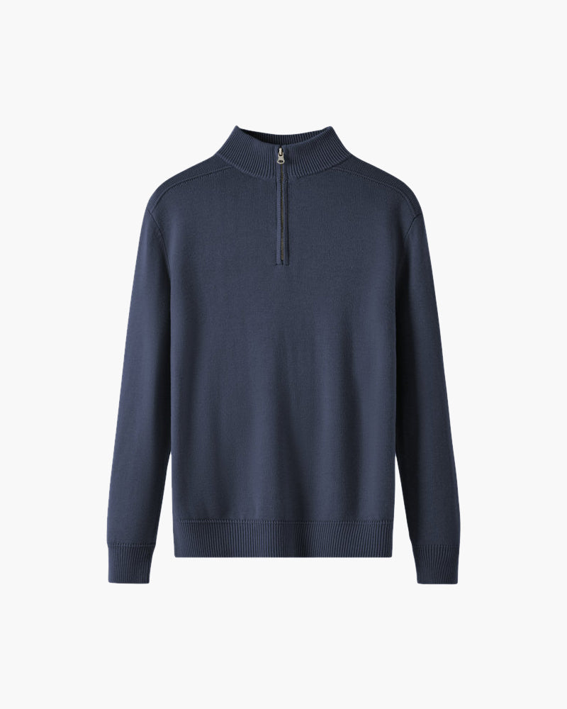 100% Merino Wollen Half-Zip Trui