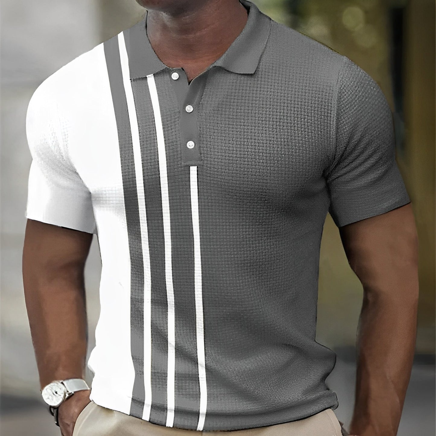Romeo | Heren Poloshirt met Stijlvolle Strepen – Slim Fit