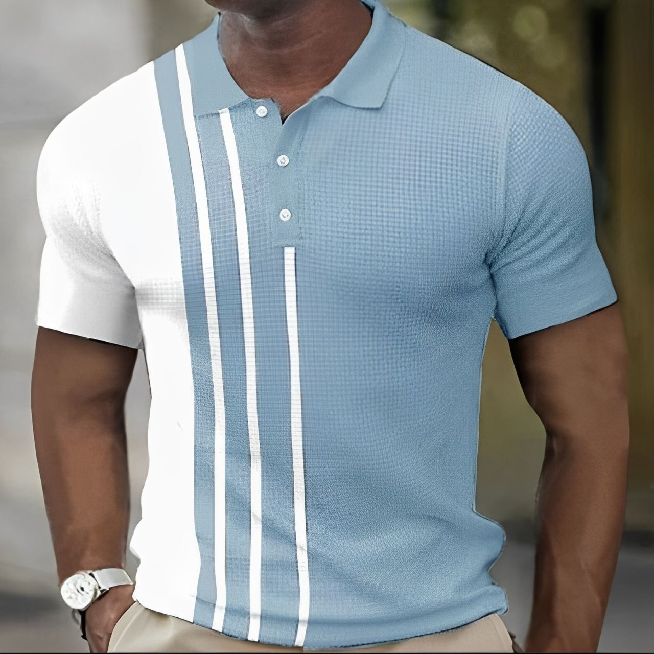 Romeo | Heren Poloshirt met Stijlvolle Strepen – Slim Fit