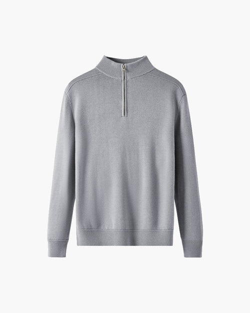 100% Merino Wollen Half-Zip Trui