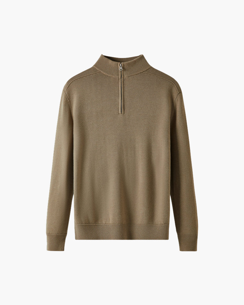 100% Merino Wollen Half-Zip Trui