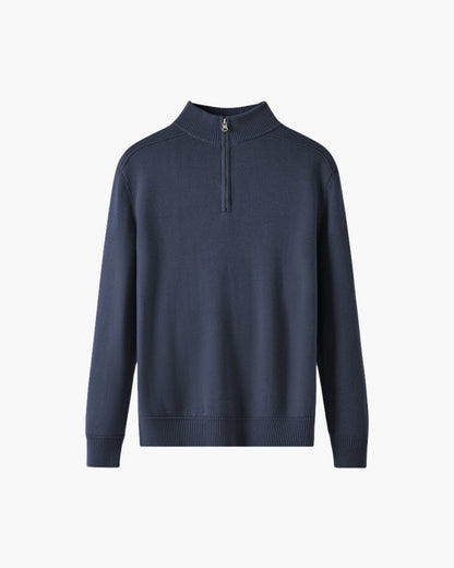 100% Merino Wollen Half-Zip Trui